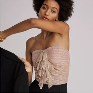 Anthropologie Mauve Smocked Top